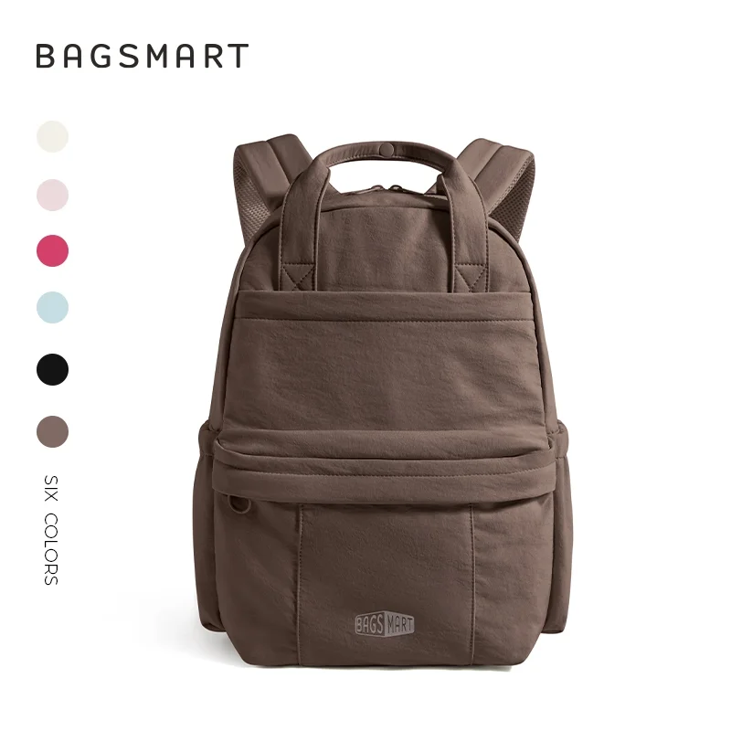 BAGSMART Schulrucksack für Mädchen, multifunktional, Freizeit, Reisen, Handgepäck, Rucksack, großes Fassungsvermögen, Business-Laptoptasche mit 14,3 Zoll