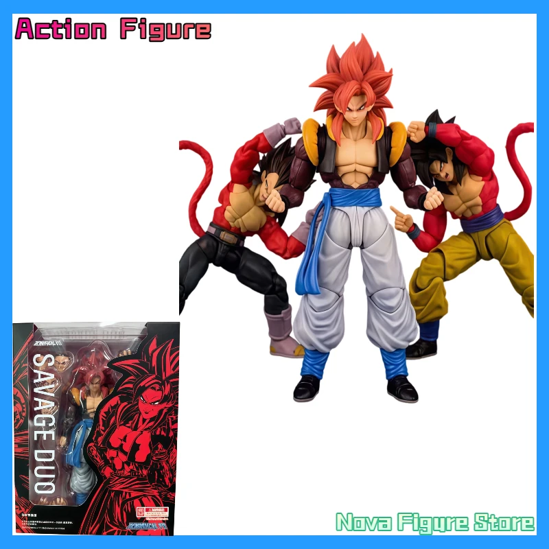 Figurines d'action Demoniacal Fit Savage Duo Super4 Dragon Ball SHF Gogeta, jouets de collection, cadeaux, en stock
