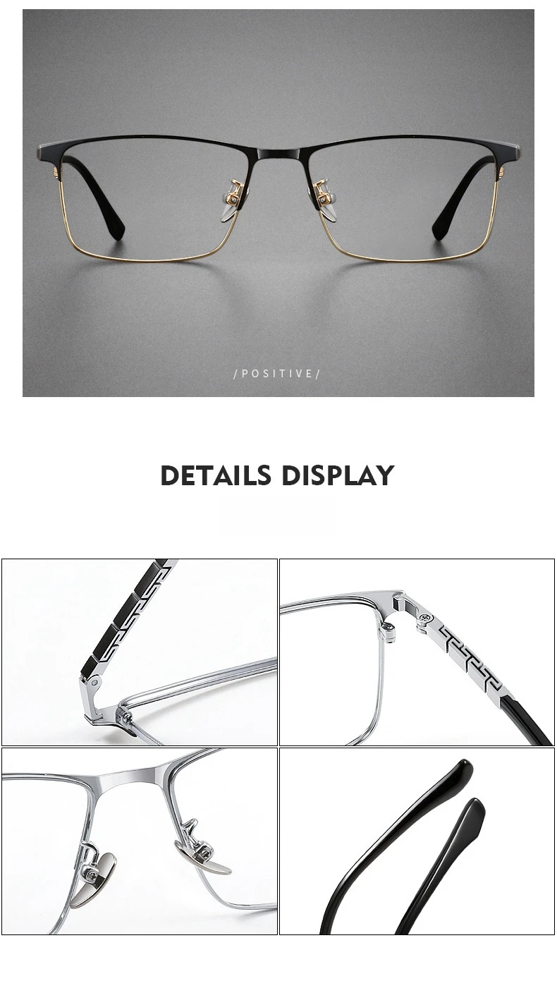 YIMARUILI Ultraleichte Business Luxus Brillengestell Mode Titanlegierung Optische Verordnung Herren Brillengestelle 89188 – Detail 9