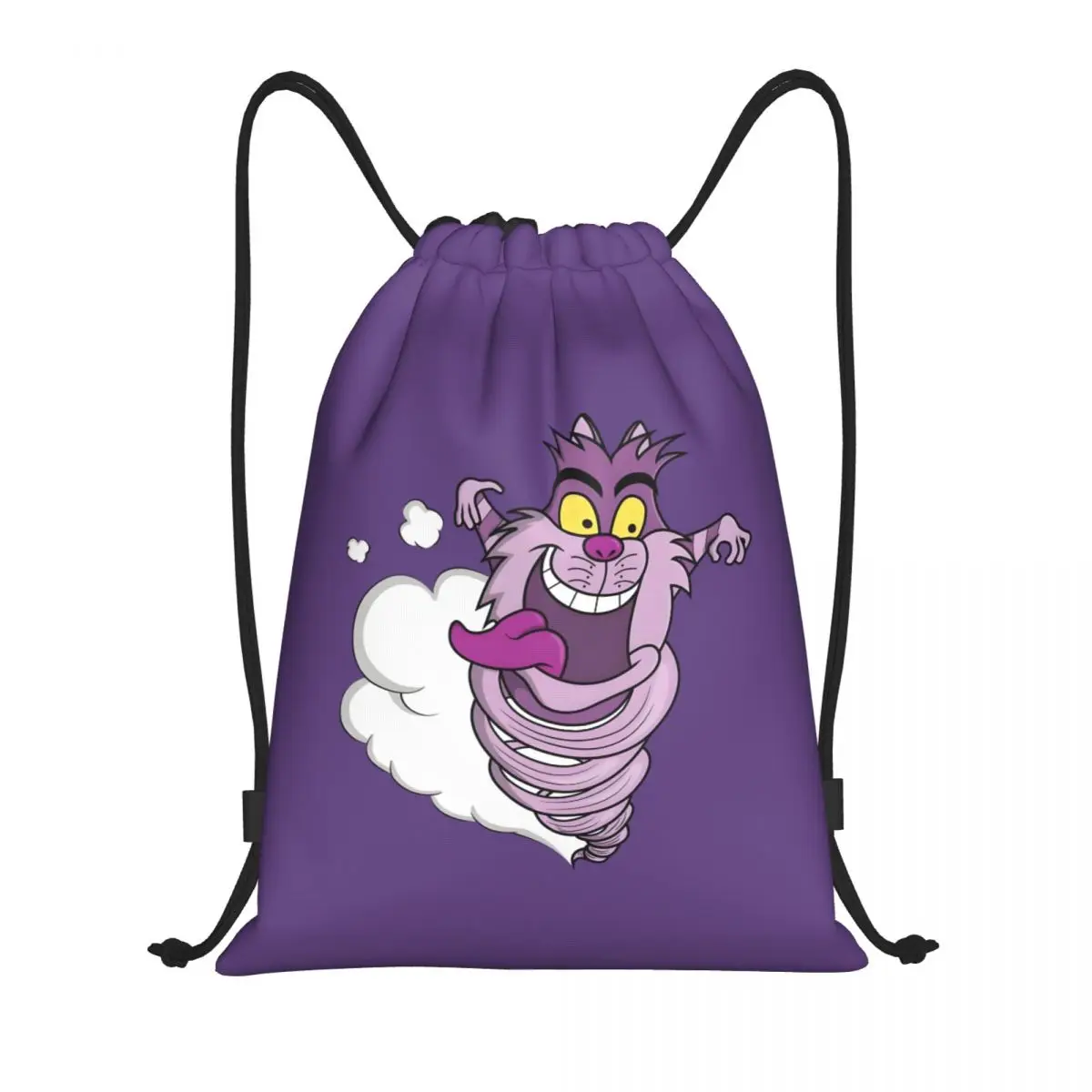 

Custom Cheshire Cat Drawstring Bags Men Women Lightweight Smiling Cat Sports Gym Storage Backpack