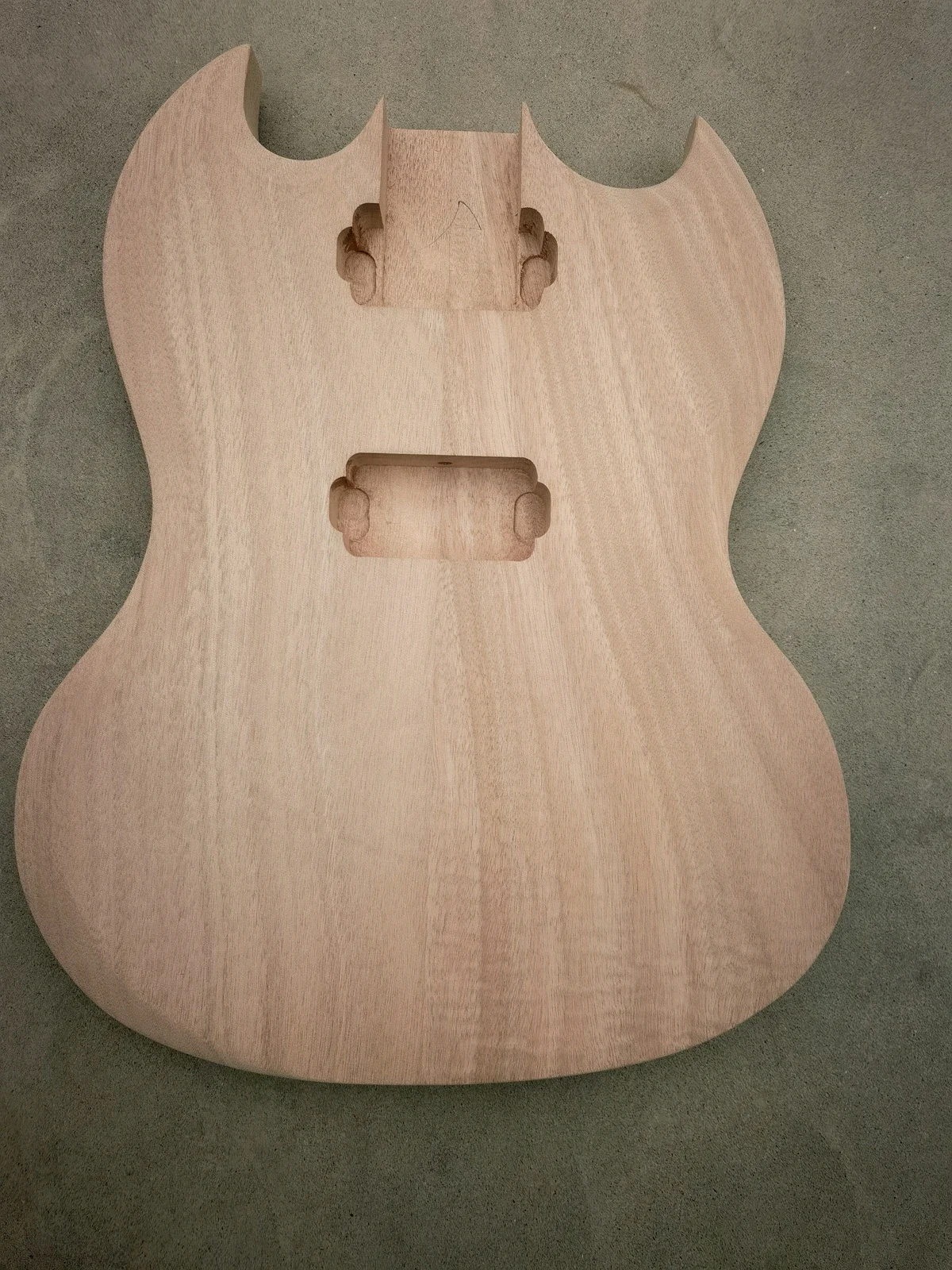 

T30t SG electric guitar body Unfinished Mahogany body Humbuckers hole High quality-Stringed Instruments