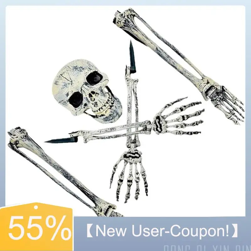 

Sept.Graveyard Bone Decoration Halloween Decor Outdoor Skeleton Stakes Glowing For Lawn Garden Party