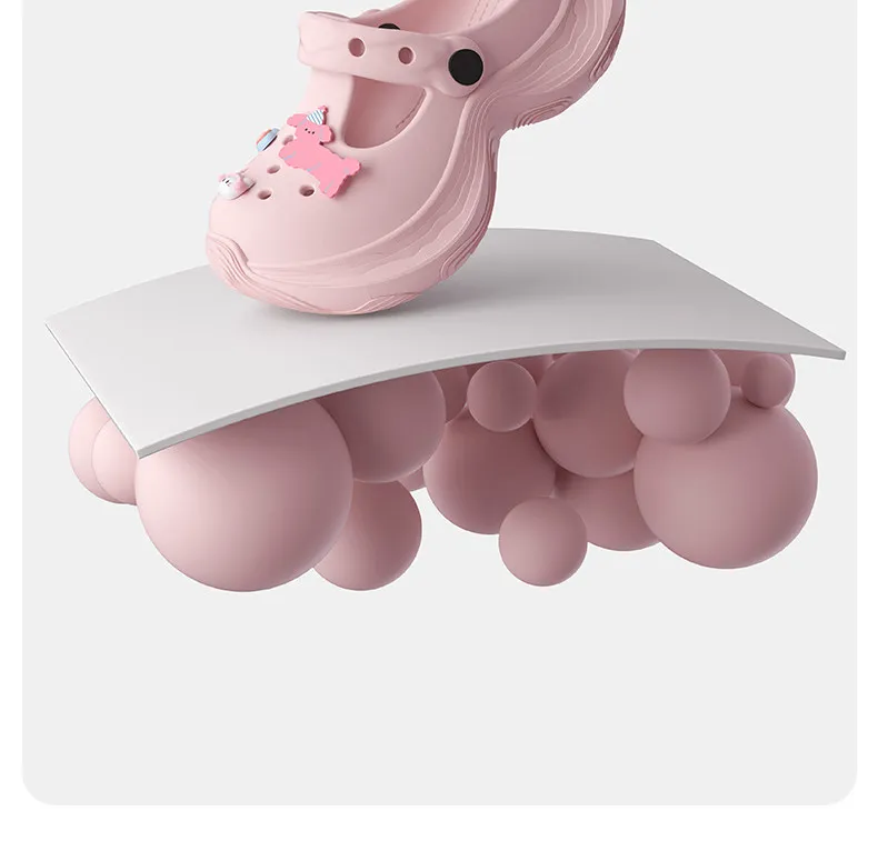 SHAJI Sommer Modische Rutschfeste Clogs für Damen, 2026 Neue Rosa Plateau-Slides Lässige Outdoor-Kleidungs-passende Schuhe – Detail 11