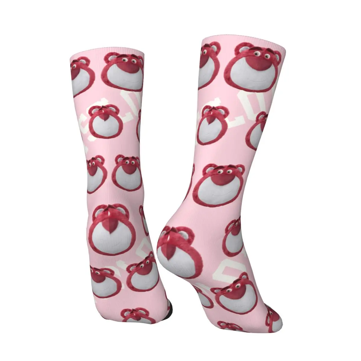 Vintage Cute Bear Men's compression Socks Unisex Disney Toy Story Lotso Harajuku Seamless Printed Novelty Crew Sock