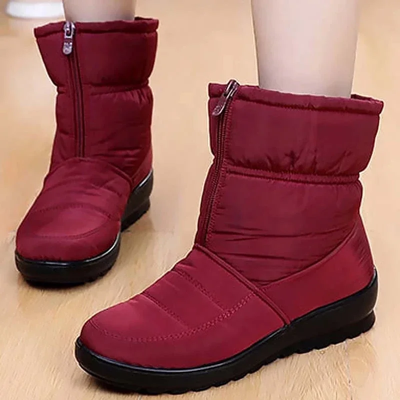YAERNI Women Boots Waterproof Shoes For Woman Furry Women\'s Winter Boots Female Women Shoes Platform Shoes Female Footwear Large