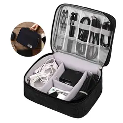 Borsa per cavi da viaggio portatile digitale USB Gadget Organizer alimentazione impermeabile caricabatterie fili custodia cosmetica con cerniera