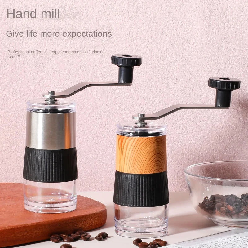 stainless steel hand crank coffee machine office thickness adjustable manual bean grinder portable grinder cafe flair espresso