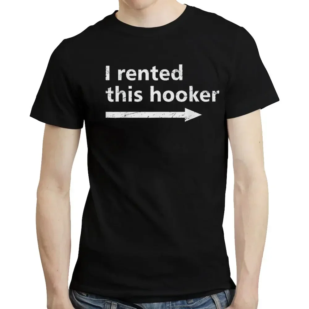 

Забавная футболка с юмором для взрослых, наступательная, я аренда этого хукера, забавные хлопковые футболки, винтажные футболки, топы, мужская одежда