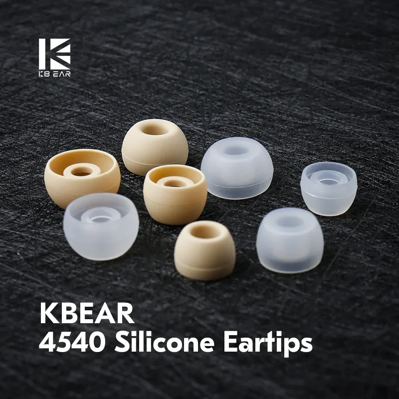 KBEAR 4540 أطراف أذن من السيليكون مصممة هندسيًا غطاء أذن اختياري مقاس XS/S/M/L ومجموعة غطاء للأذنين مريح