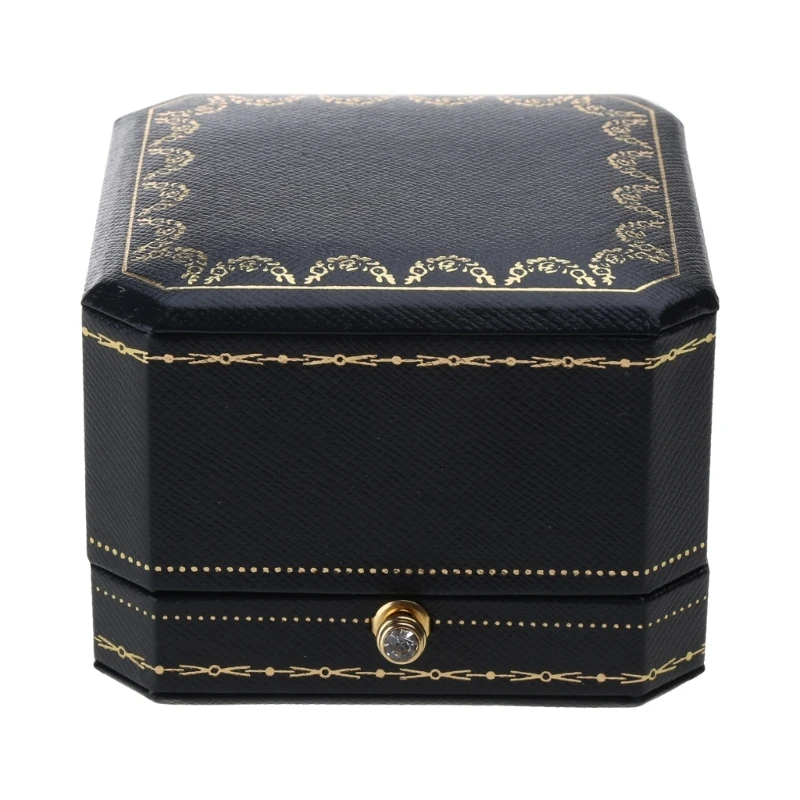 Leather Ring Box Luxury Jewelry Ring Boxes Jewelry Storage Cases for Proposal Engagement Wedding Wedding Anniversary