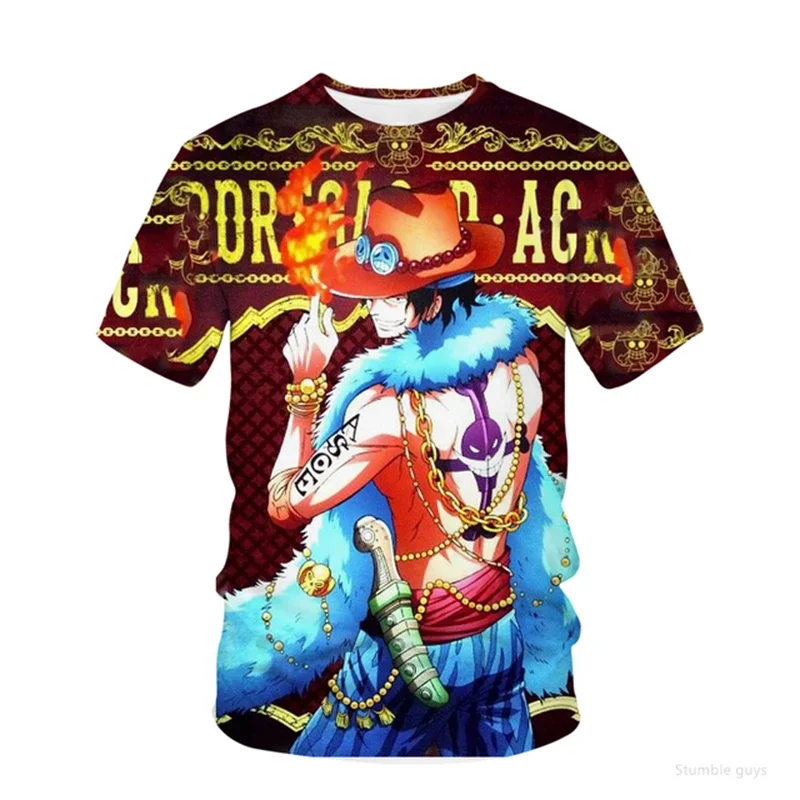 Summer Kids One Piece T-Shirt Nami Modern Print Casual Boys Clothes Girls Short Sleeve Men Jersey