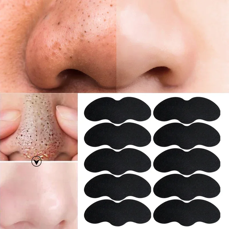 10Pcs Nose Blackhead Sticker Stripes Mask for Nose Deep Cleaning Shrink Pore Unisex Exfoliating Nasal Sticks Nose Skin Care Tool