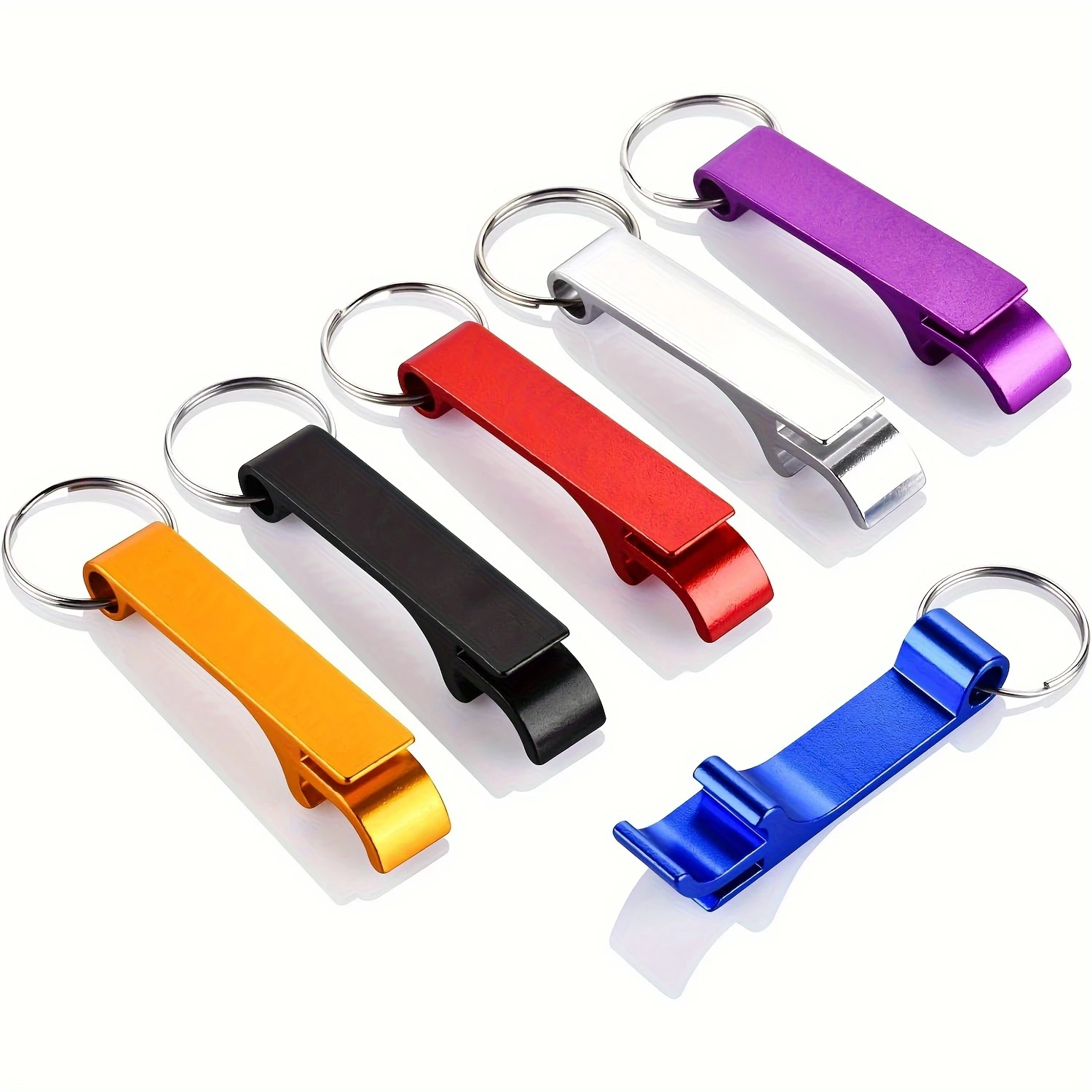 

24pcs Aluminum Alloy Keychain Bottle Opener, Multifunctional Beer Key Ring Opener, Lightweight and Durable - Assorted Colors