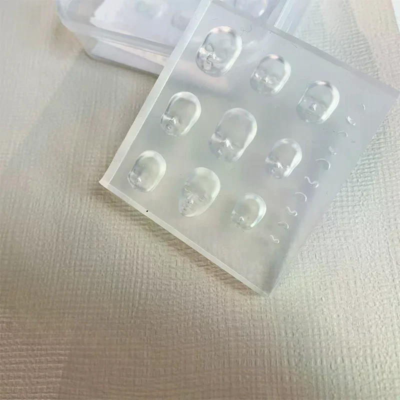 اليد النقش قالب الكرتون وجه الإنسان دمية ثلاثية الأبعاد سيليكون مسمار قالب مسمار الفن زينة سيليكون موضة مانيكير قالب التبعي #3