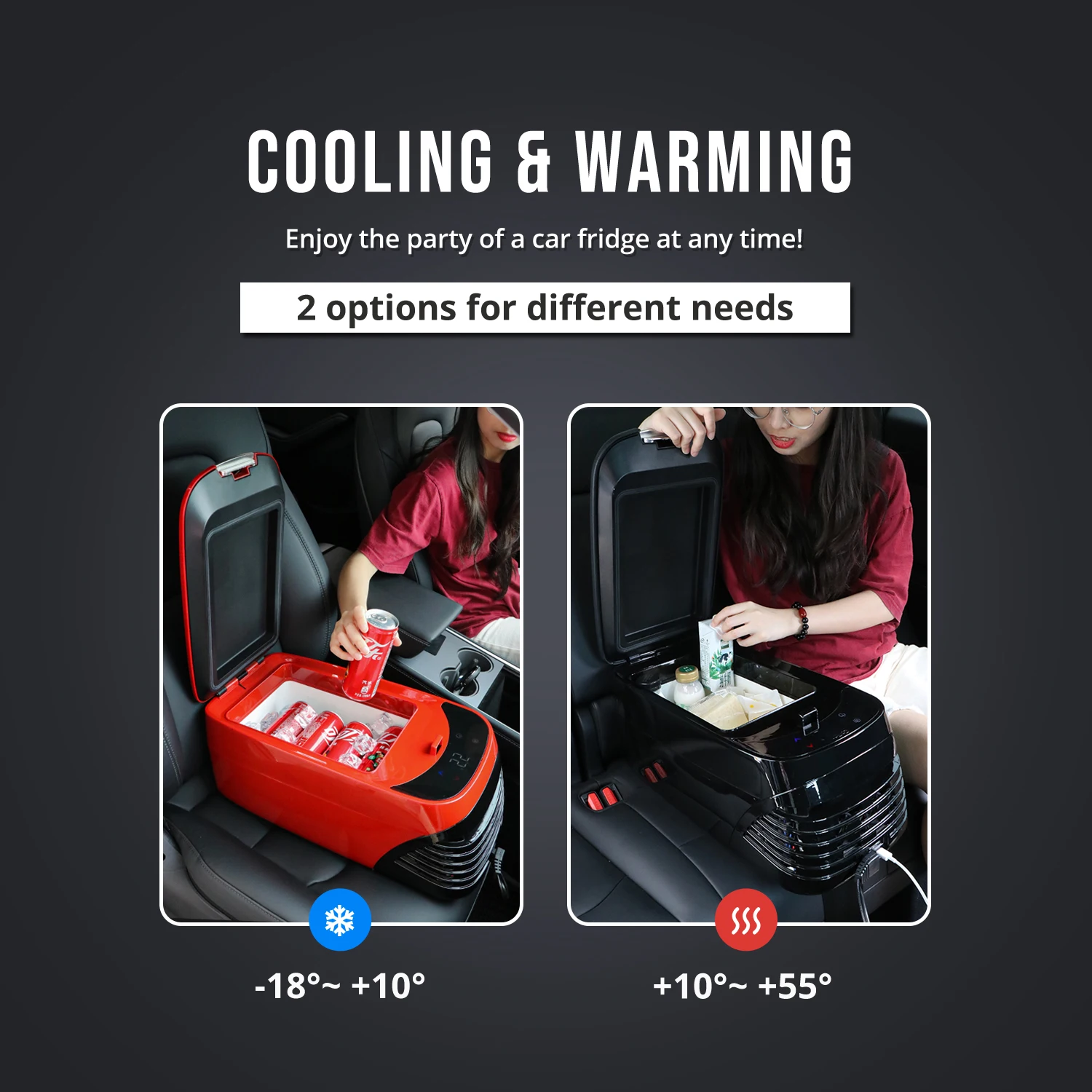 12V 220V Compressor Car Fridge Portable Freezer 8L Outdoor Refrigerator with LED Display Control