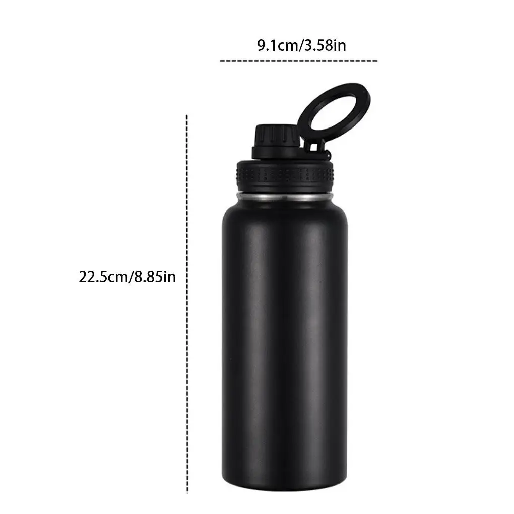 Magnetic Phone Water Bottle Holder Vacuum Flask Large Capacity Sport Bottle with Leakproof Spout Lid Insulated Cup
