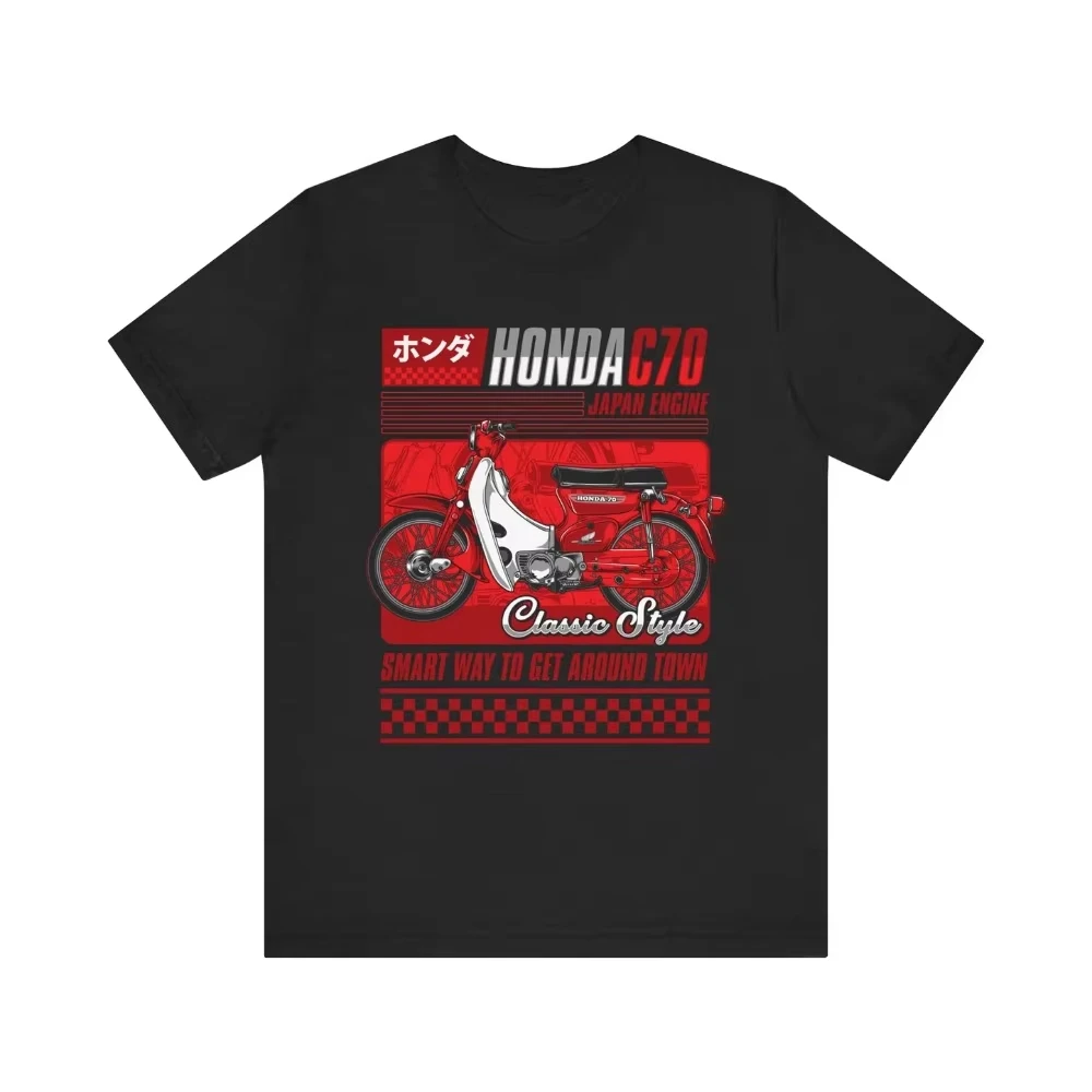 

Honda 2026 New Hot Men's and Women's T-shirt C70 Summer Cotton Shirts Spring and Autumn New Motorcycle Off-road Niche Top