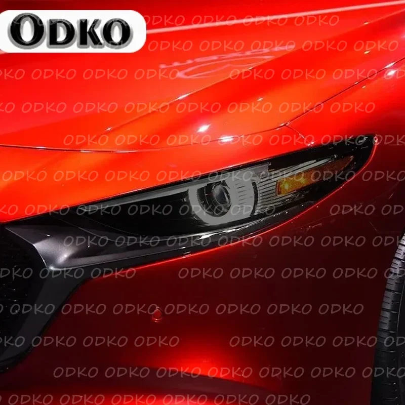 

2 Pcs Car Headlight Protective Film Headlamp Restoration Transparent Black TPU Sticker For Mazda 3 BP 2019 2020- Accessories