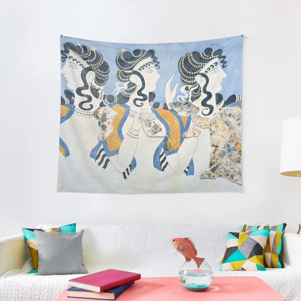 

Minoan 'Ladies in Blue' Fresco Tapestry House Decor Home Supplies Things To The Room Tapestry