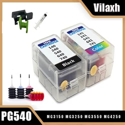 Vilaxh Cmart Crtridge Rifll Kit for canon PG540 CL541 Ink Cartridge For Canon 540 541 Pixma MG4250 MX375 MX395 MX435 MX455