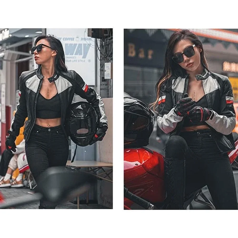 Chaqueta de moto de cuero genuino para mujer, ropa deportiva para exteriores, Tops de tendencia de moda, gran oferta, 2024, novedad de 2024