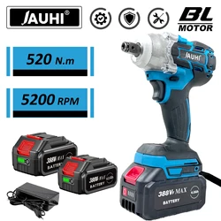 520n.M Torque Brushless Electric Impact Wrench 1/2 In. Lithium-Ion Battery Cordless Wrench Power Tool For Makita 18v Batteries