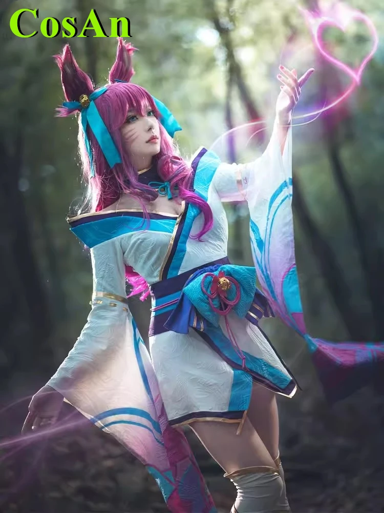 CosAn Hot Game LOL Ahri Ali The Fox Cosplay Costume Soul Lianhua Female Dress Beauty The Nine-Tailed Fox