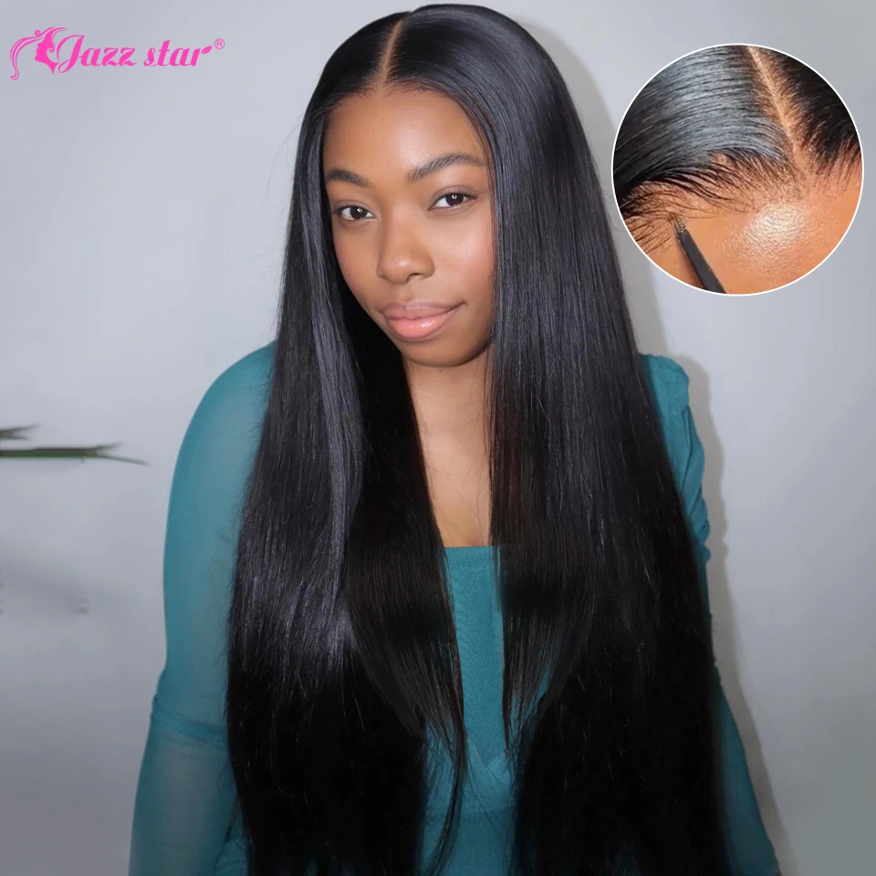 Bone Straight Glueless Wig Human Hair Ready To Wear 5x5 HD Lace Closure Wig Pre Cut Pre Plucked Lace Front Wig Human Hair