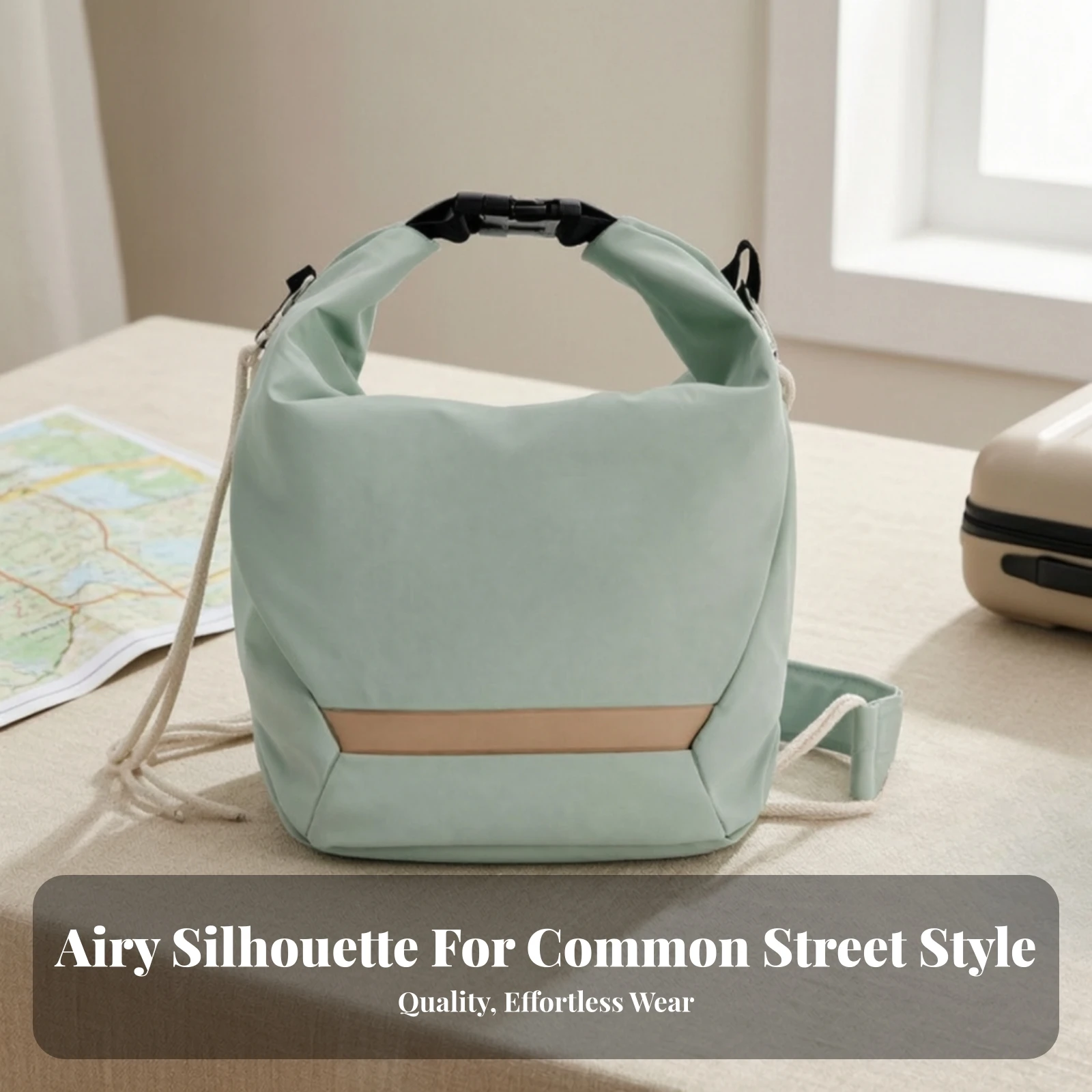 Camera Bag with Roll-Top Compact Cloud Camera Bag Lightweight Portable for Photographers, Street Photography, Travel