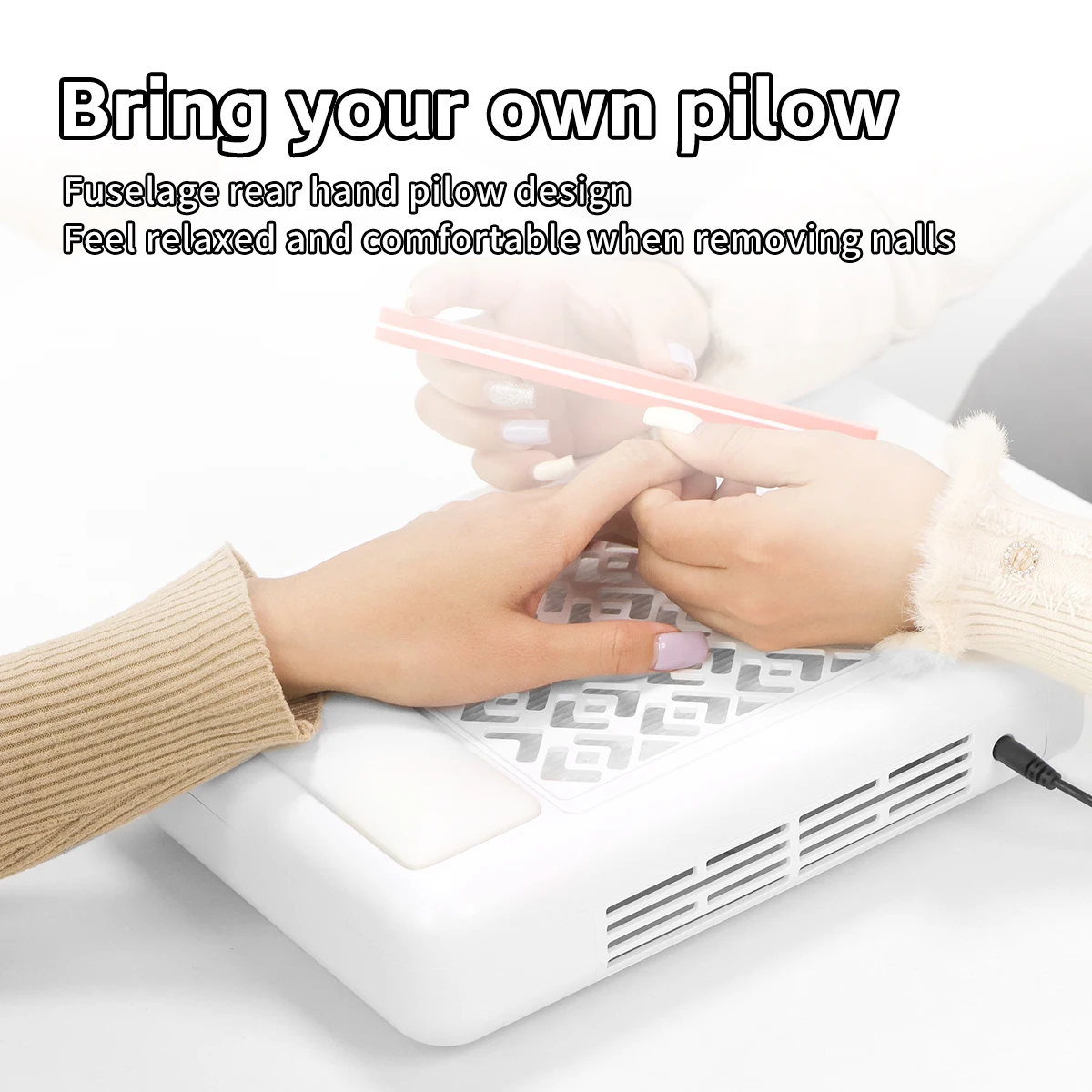 

Турбинный бесщеточный пылесос для ногтей с сильным всасыванием, 120 Вт, пылесос для маникюра со съемным фильтром, регулируемая скорость