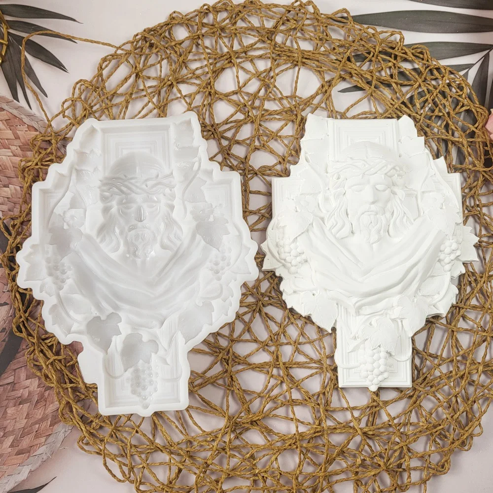 

Best-Selling New Mould Rustic Cross Semi-3D Wall Home Decorative Concrete and Plaster Mold Pendant DIY Clay Silicone Molds S0978