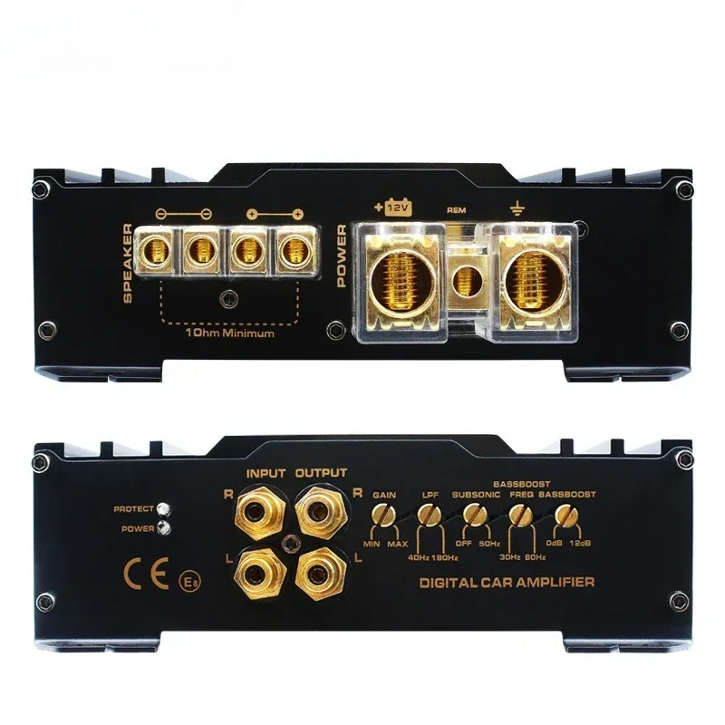 Durable 1500W Car Audio Modified Class D High-power Digital Single-channel Mono Car Power Amplifier