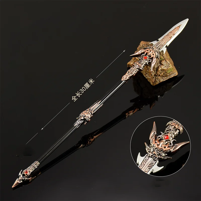 

30cm Naraka Figure Game Toy Sword,Decorate Swords Crafts Host Desktop Ornaments Spears Katana Samurai Knife Collections Gifts