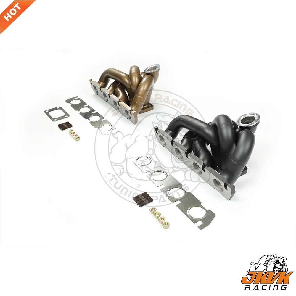 JKVK RACING Ceramic Coating 42mm OD 3mm Thick SS304 G olf5 EA888 EA113 2.0T T3 Exhaust Turbo Manifold For A3 S3 A5 Q5 A6 TT TTS