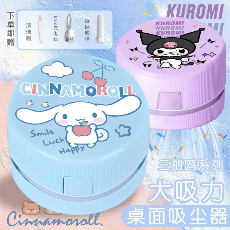 Sanrio Cinnamoroll Kuromi Mymelody Cartoon Desktop Wireless Vacuum Cleaner kawaii rechargeable desktop cleaner Cleaning Expert