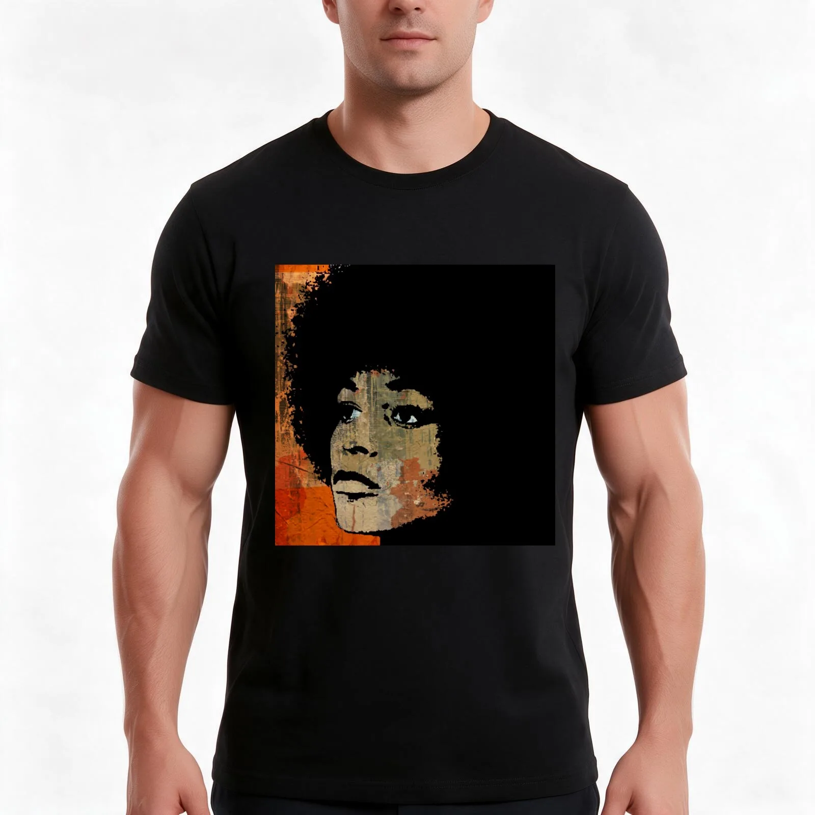 ANGELA DAVIS 2B T-Shirt, Summer Casual Cotton Tee, Oversized Streetwear Tops, Vintage Graphic Print, Loose Fit Short Sleeve