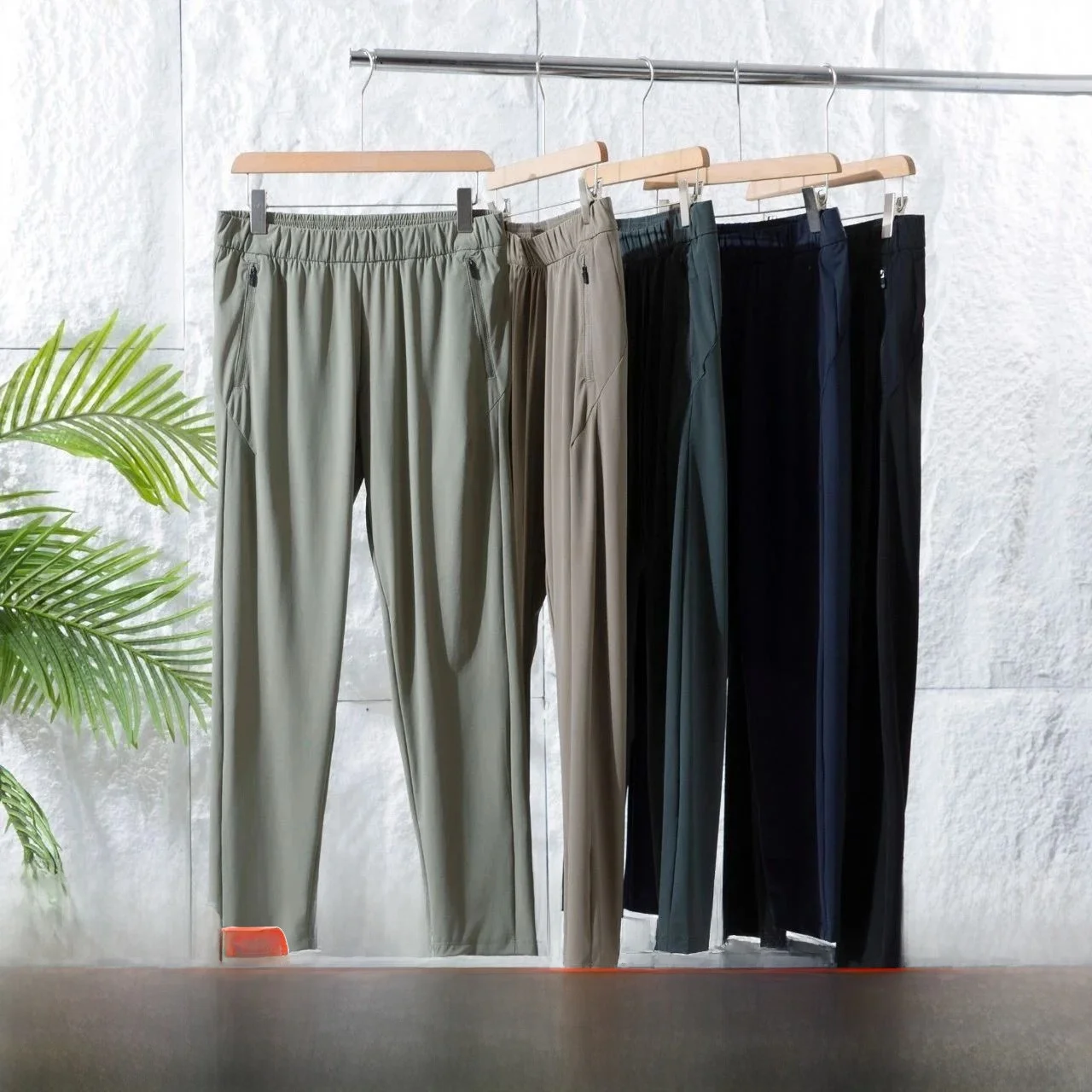 

Qui Dry Outdoor Sports Men's High Elastic Straight Leg Pants Breathable Moisture ng Cone ape Tailoring Casual Leisure