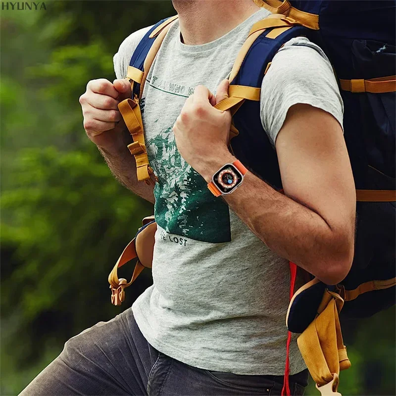 جبال الألب حزام ل سوار ساعة يد آبل 45 مللي متر 49 مللي متر Iwatch سلسلة 10 42 مللي متر 46 مللي متر 9 8 7 Se Ultra 2 حزام الساعات 44 مللي متر 41 مللي متر 40 مللي متر Correa سوار