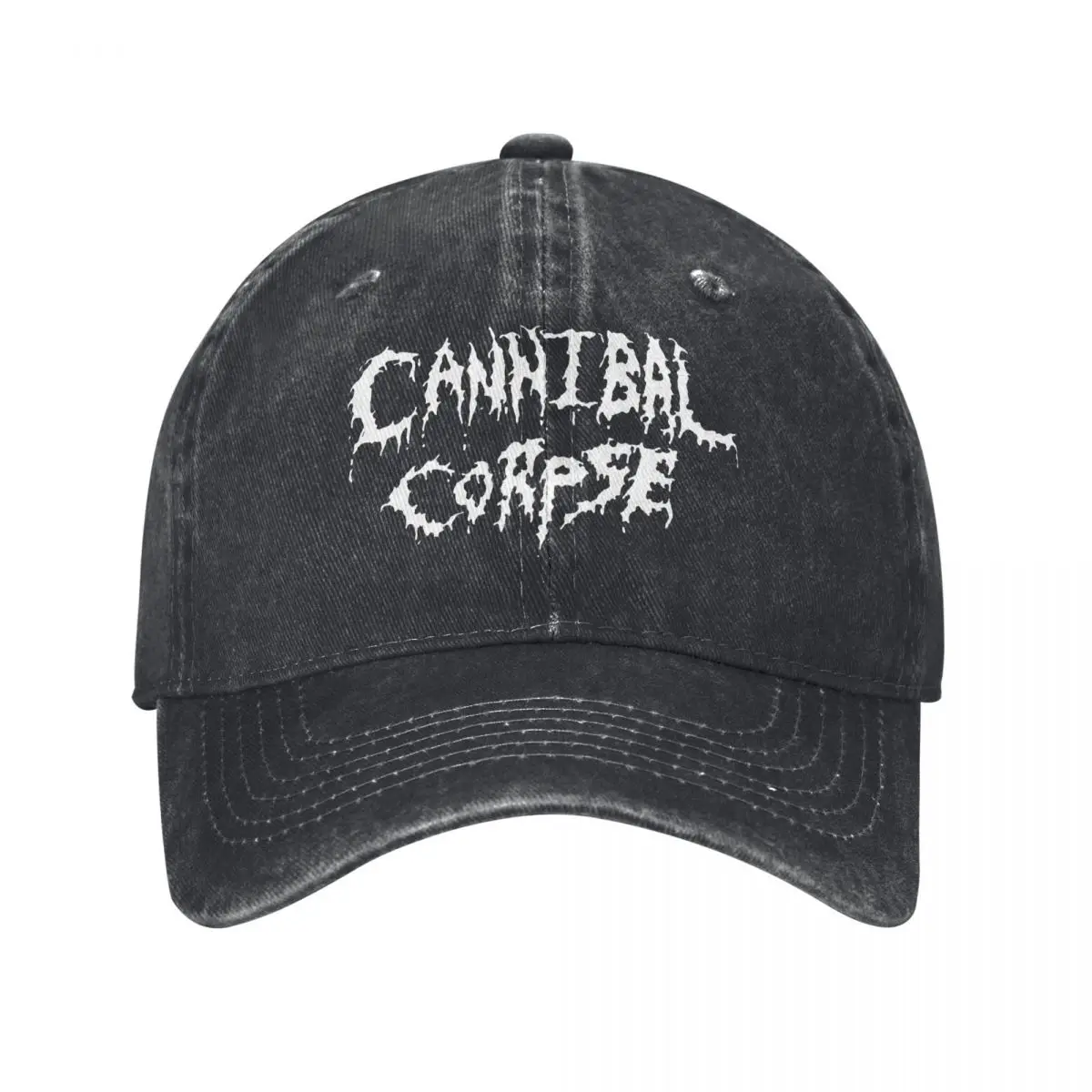 Vintage Cannibal-Corpse-Symbol Death Metal Rock Band Baseball Caps Unisex Distressed Cotton Headwear Outdoor Workouts Hats Cap