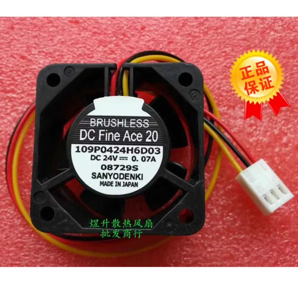 

109P0424H6D03 4020 40mm DC 24V 0.07A 4CM 3-wire DC cooling fan 40*40*20MM