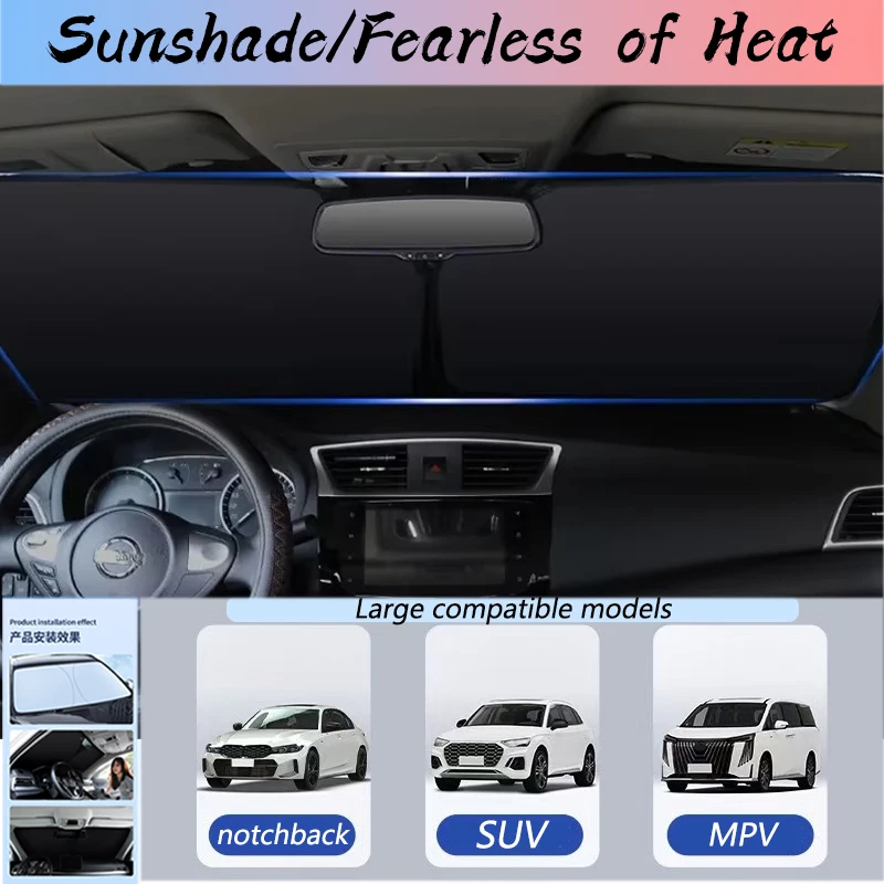

Car Sunshade UV reflection Windshield Umbrella Front Sun Shade Parasol Foldable Summer Protection Car Seat Heat Insulation