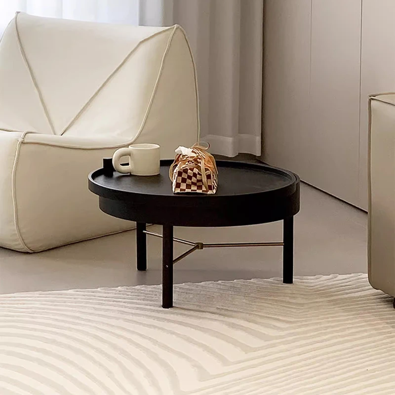 

Designer Small Coffee Table Round Cute Aesthetic Unique Coffee Table Center Storage Bedroom Mesa Auxiliar Living Room Furniture