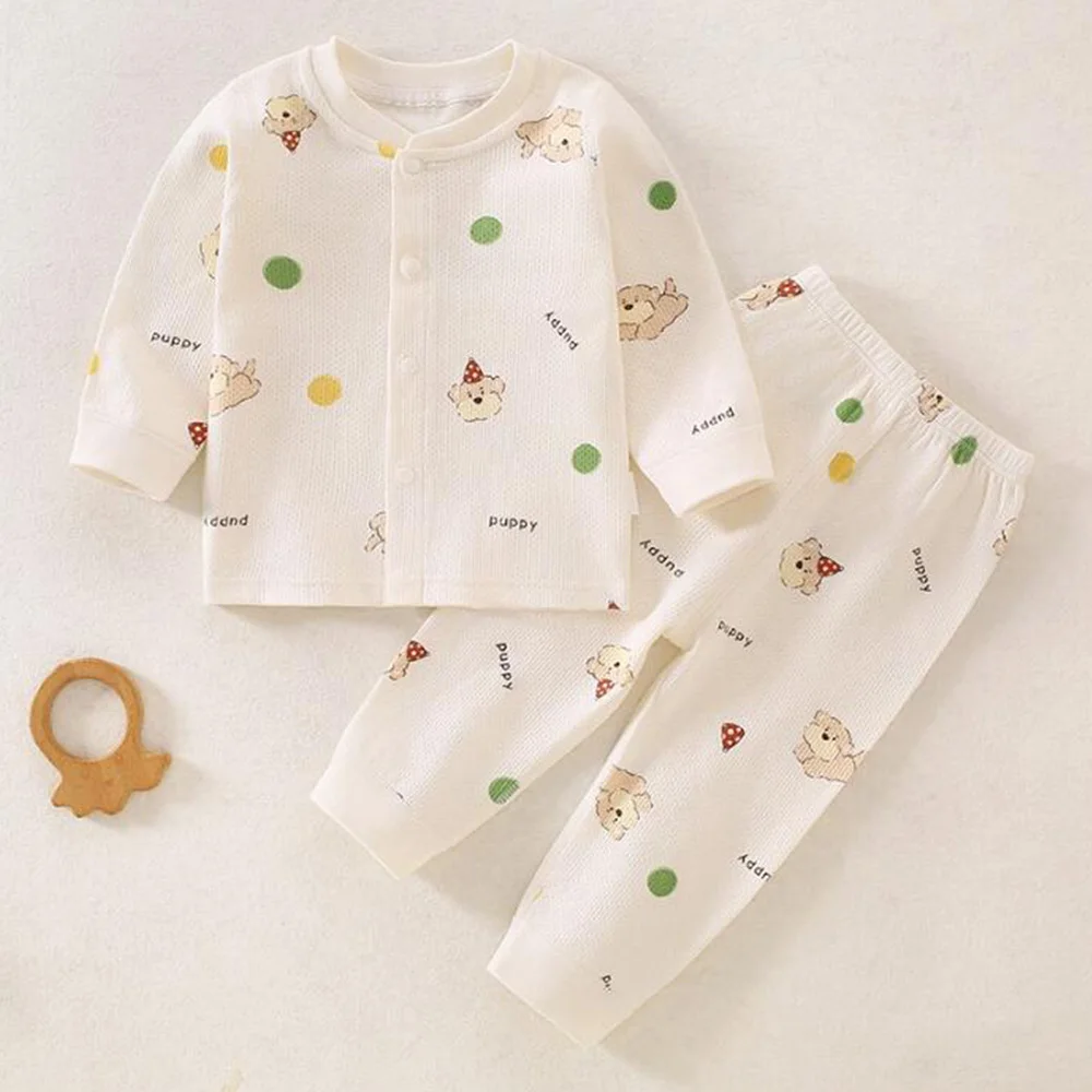 Baby Girl Sets Combed Cotton Long Sleeve Tops Pants Two Pieces Spring Autumn Winter Newborn Clothes Casual Baby Boy Outfits