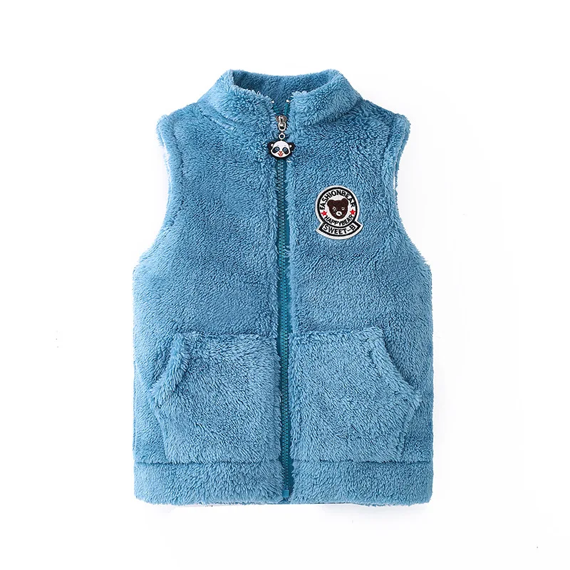 OLEKID 2024 Autumn Winter Children Vest Plus Velvet Warm Vest For Girls 1-14 Years Kids Waistcoat Teenager Boy Sleeveless Jacket