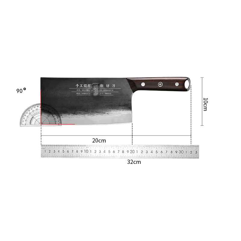 8 Inch Chopper Knife Sharp Chefs Cleaver Machete Handmade Forged Longquan Kitchen Knives Bone Meat And Poultry Tools Wood Handle