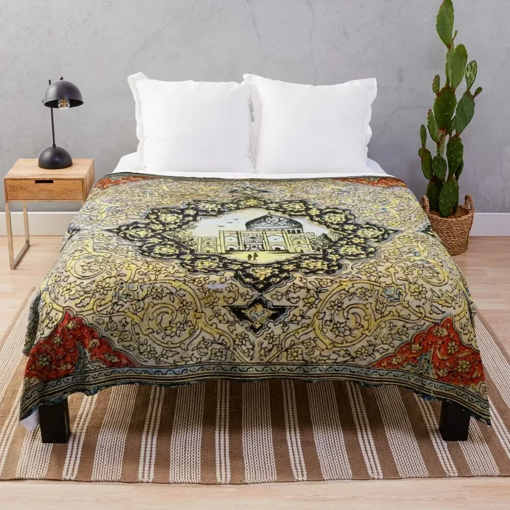 

Antique Persian Art Throw Blanket Luxury Thicken Soft Beds Shaggy Blankets