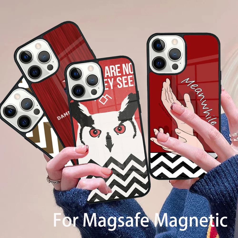 

Welcome To Twin Peaks Red Room Phone Case Magesafe Magnetic Wireless Charge Cover For IPhone 16 11 12 13 14 15 Pro Max Plus Mini