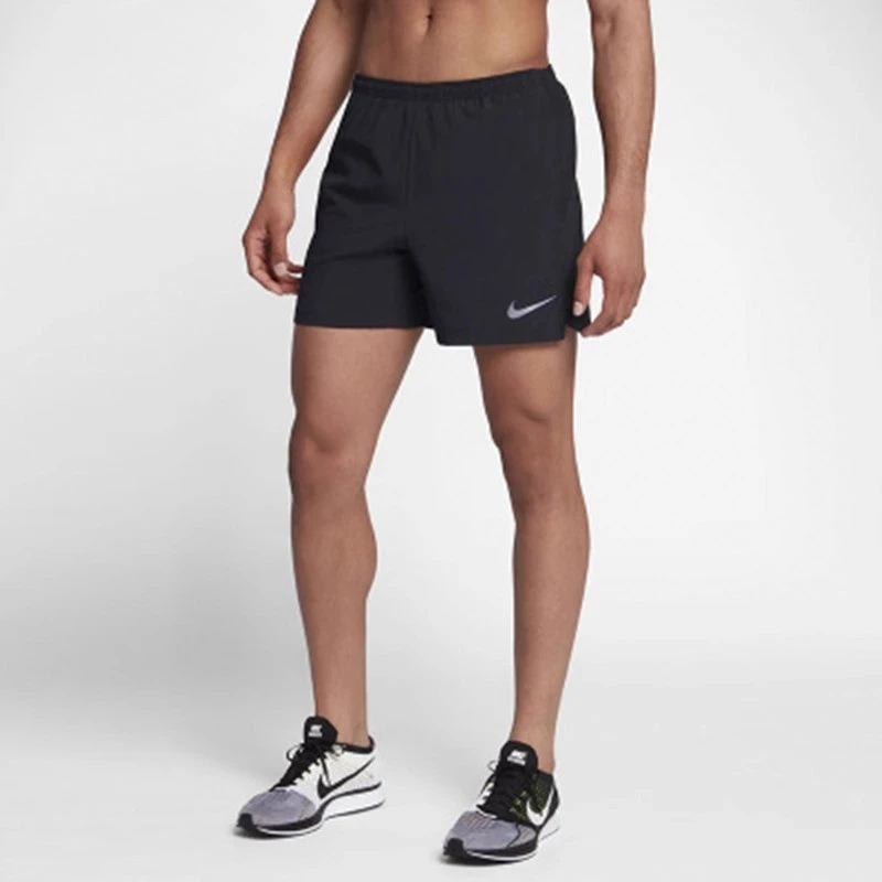 Original Nike Men's Quick Dry Running Equipment Fitness Fashion Sports with Lined Casual Black Shorts 856837-011