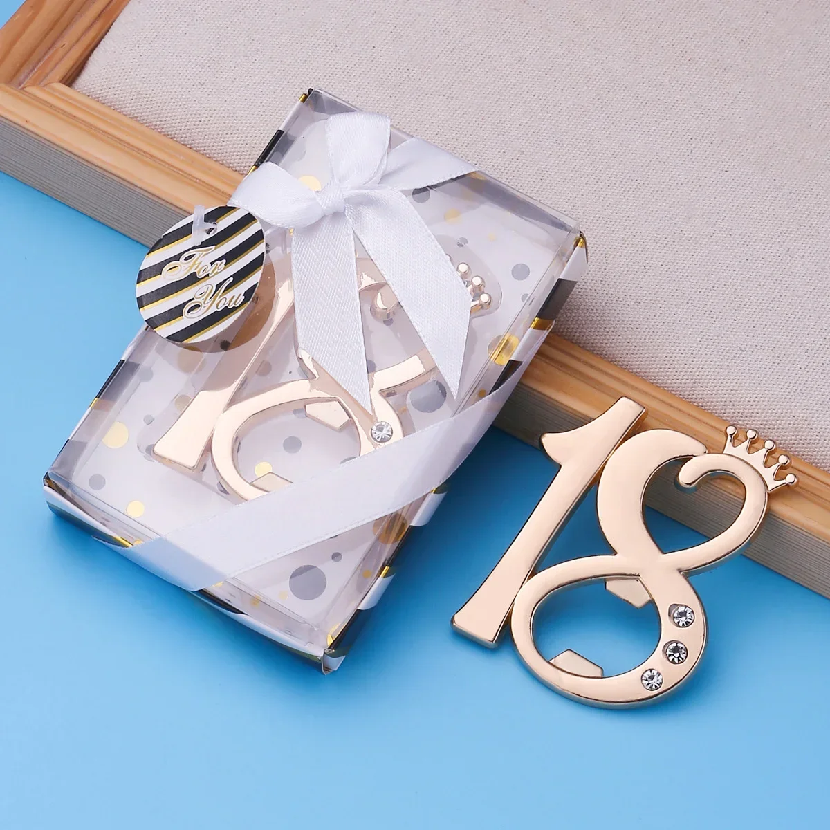 

10/30pcs Party Souvenirs Guests Return Gifts Creative Zinc Alloy 18 Bottle Opener Hand Gift