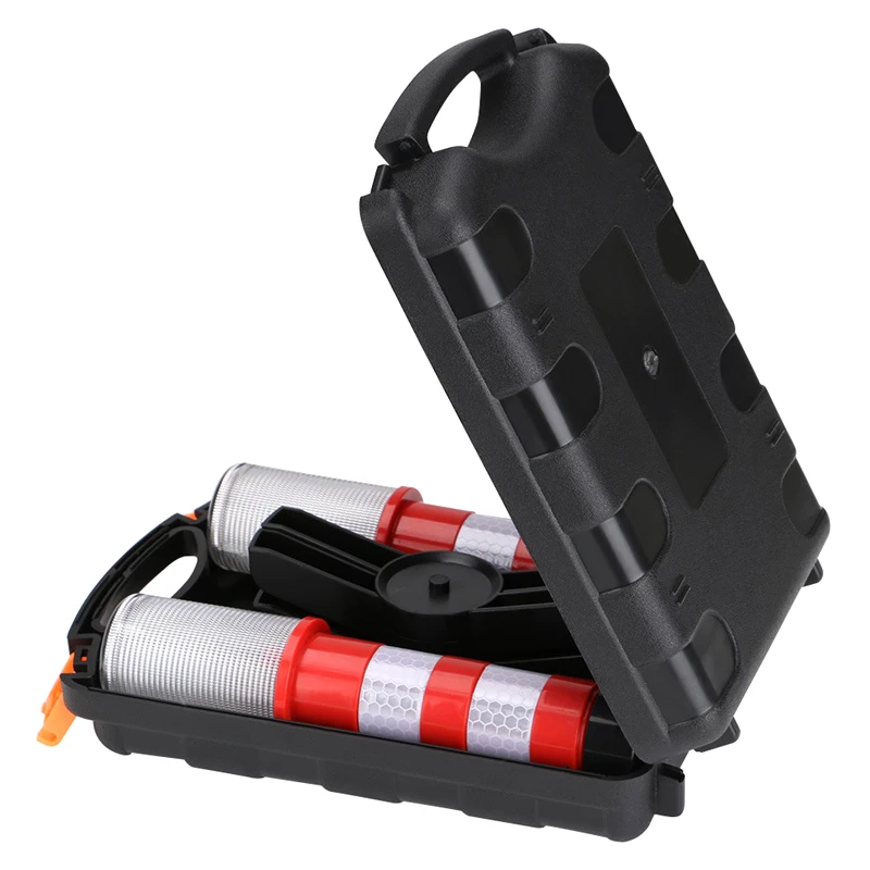 2pc LED Magnetic Flashlight Emergency Roadside Flares Detachable Stand Beacon Safety Strobe Light Warning Signal Alert SOS Lamps